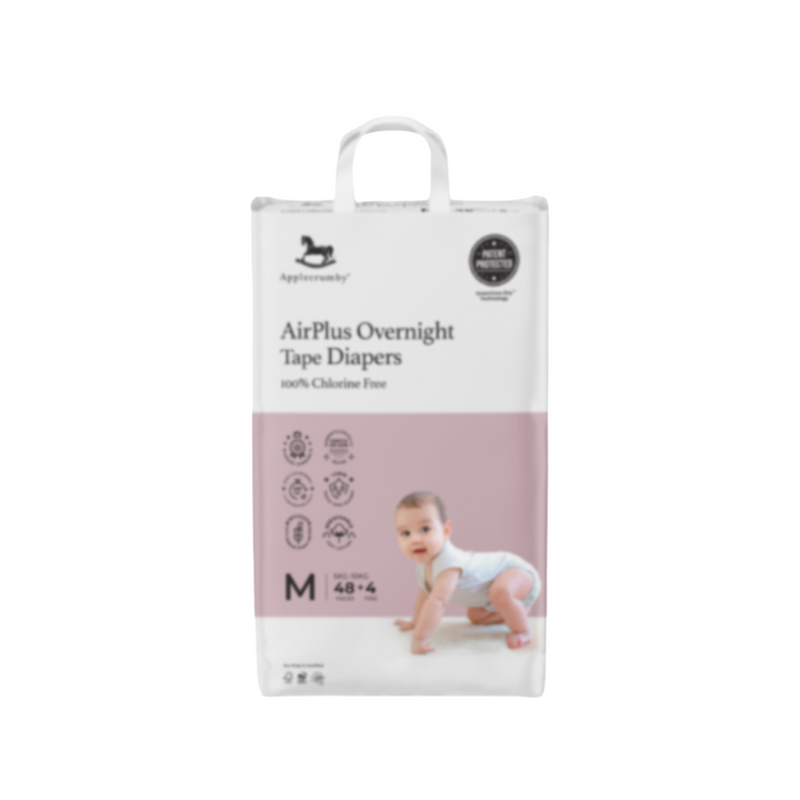 Applecrumby Airplus Overnight Tape Diapers M48+4 Mega