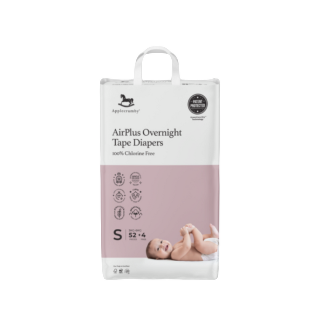 Applecrumby Airplus Overnight Tape Diapers S52+4 Mega