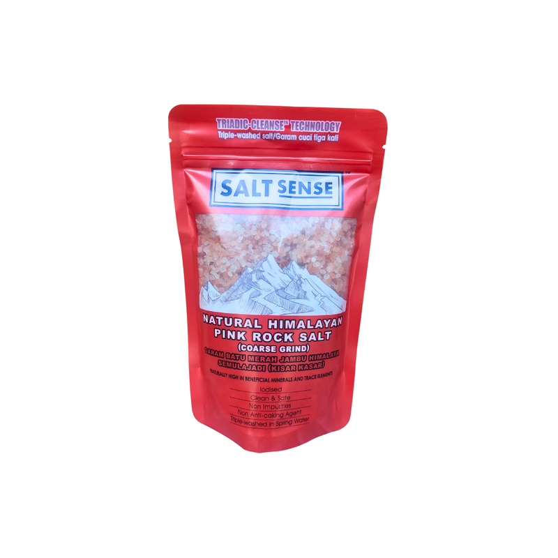 Saltsense Natural Himalayan Pink Rock Salt Coarse Grind Iodised 500G
