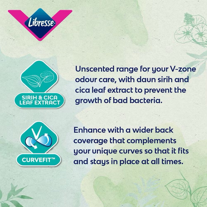 Libresse Daun Sirih Odour Care LWSlimPL 19cm (3X30) Big Value Pack
