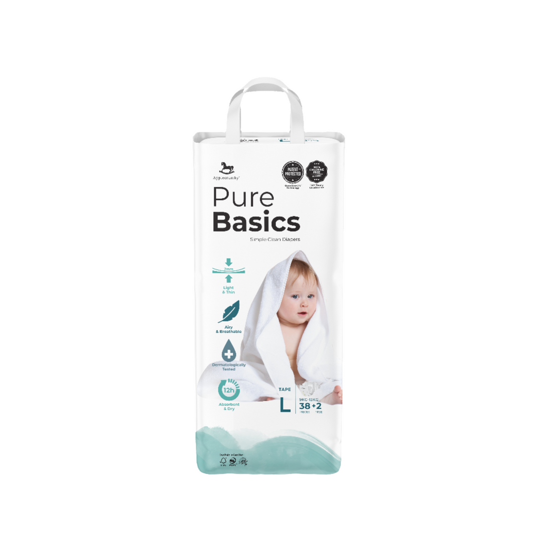 Applecrumby Purebasics Tape Diaper L38+2