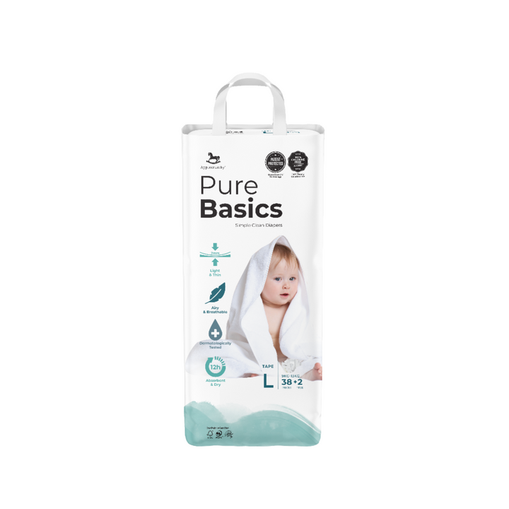 Applecrumby Purebasics Tape Diaper L38+2