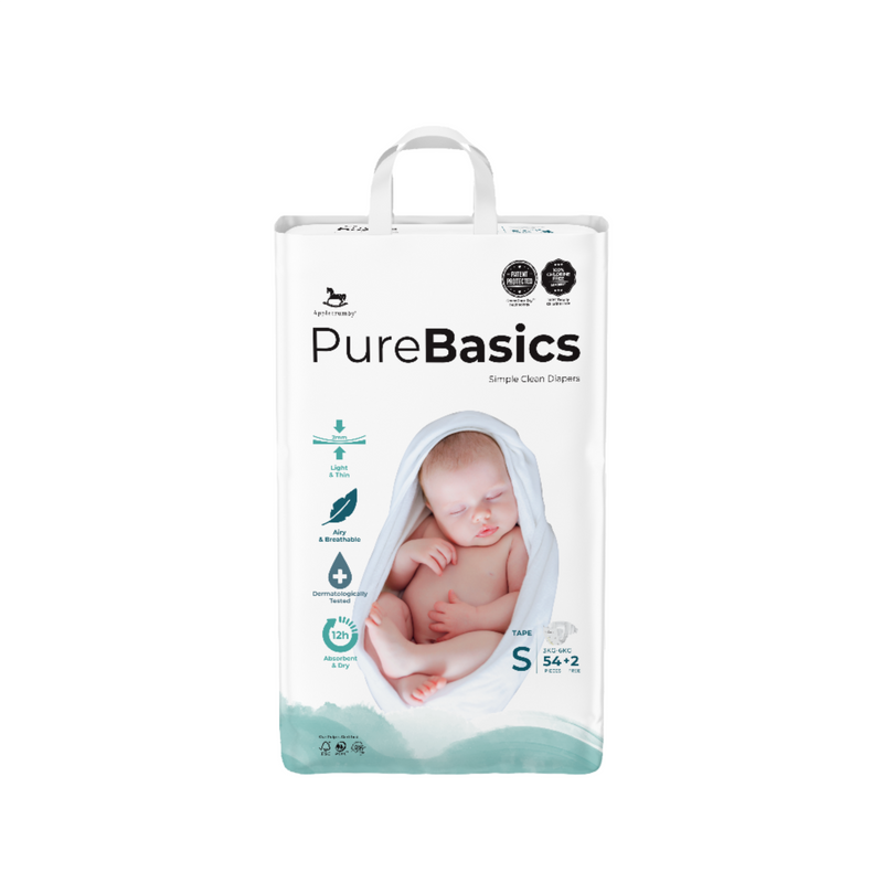 Applecrumby Purebasics Tape Diaper S54+2