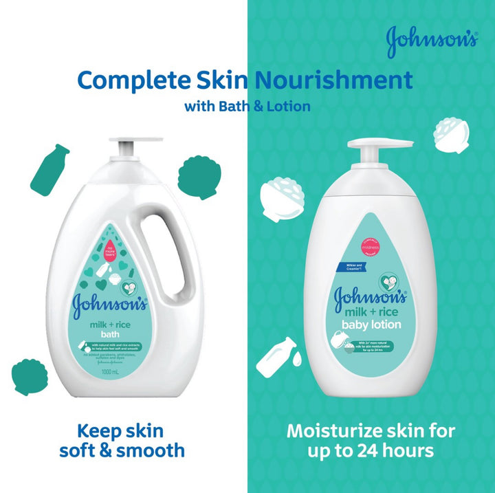 Johnsons Baby Bath Milk + Rice 1000ml