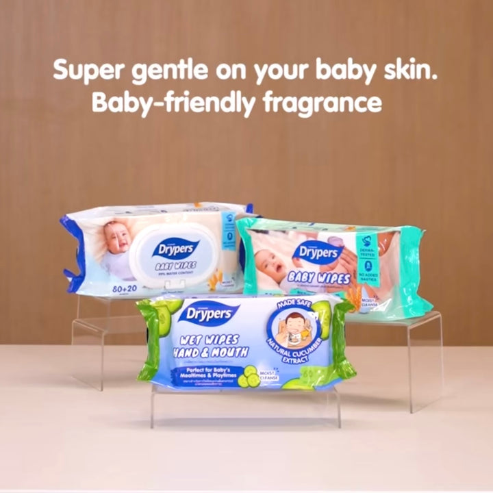 Drypers Baby Wipes Oat Fragrance Free Twin Pack 2x80s