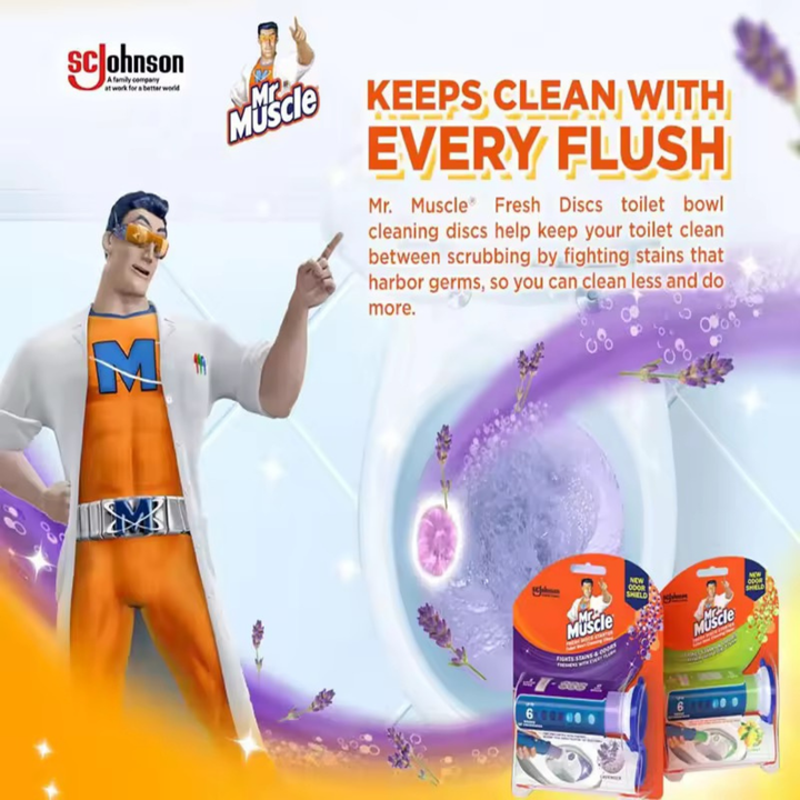 Mr Muscle Lavender Starter Disc 38g X 6