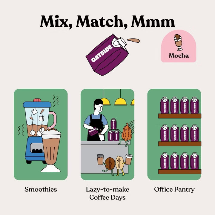 Oatside Coffee Mocha Oat Milk 200ML (Pack of 3)