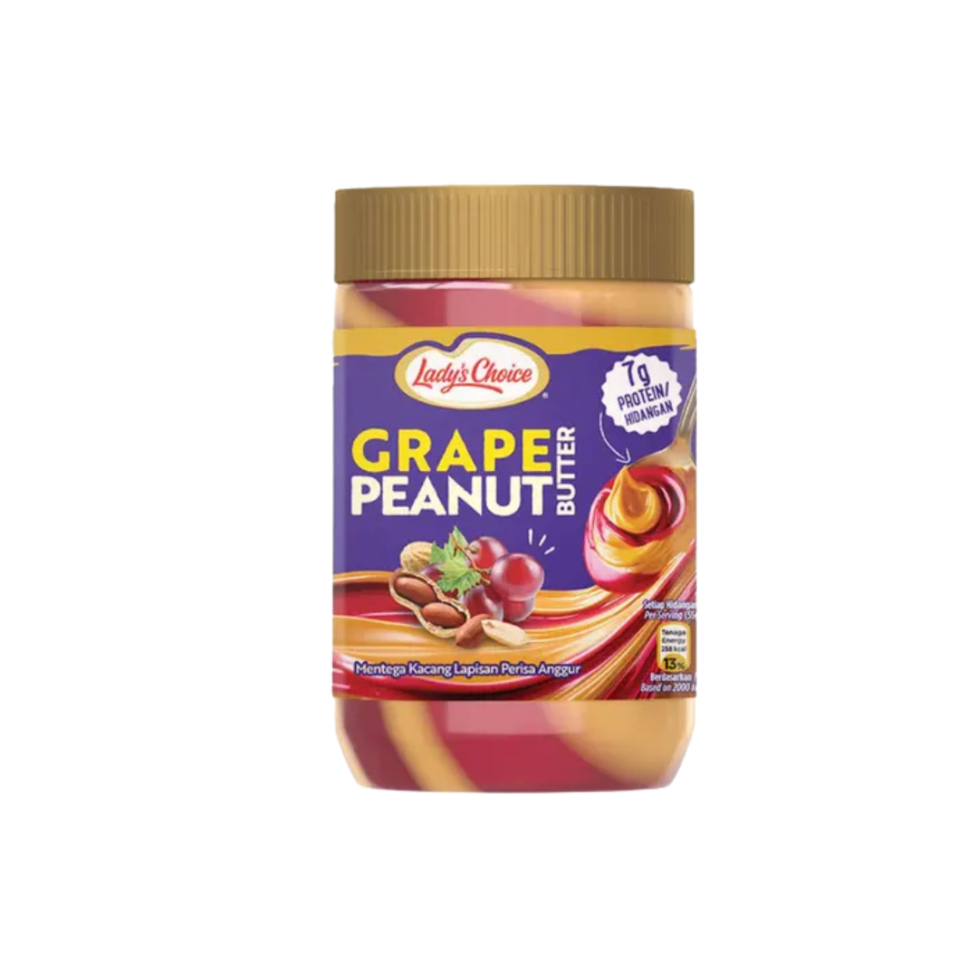 Ladys Choice Peanut Butter Grape Stripe 500g