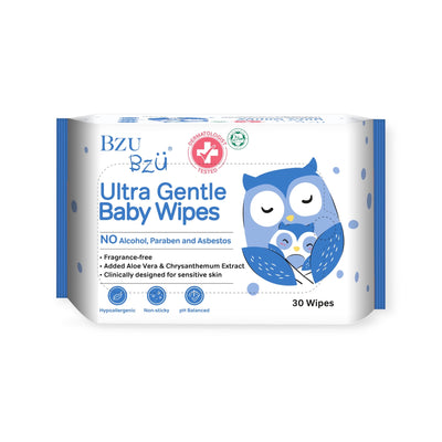 BzuBzu Ultra Gentle Baby Wipes 30 Wipes