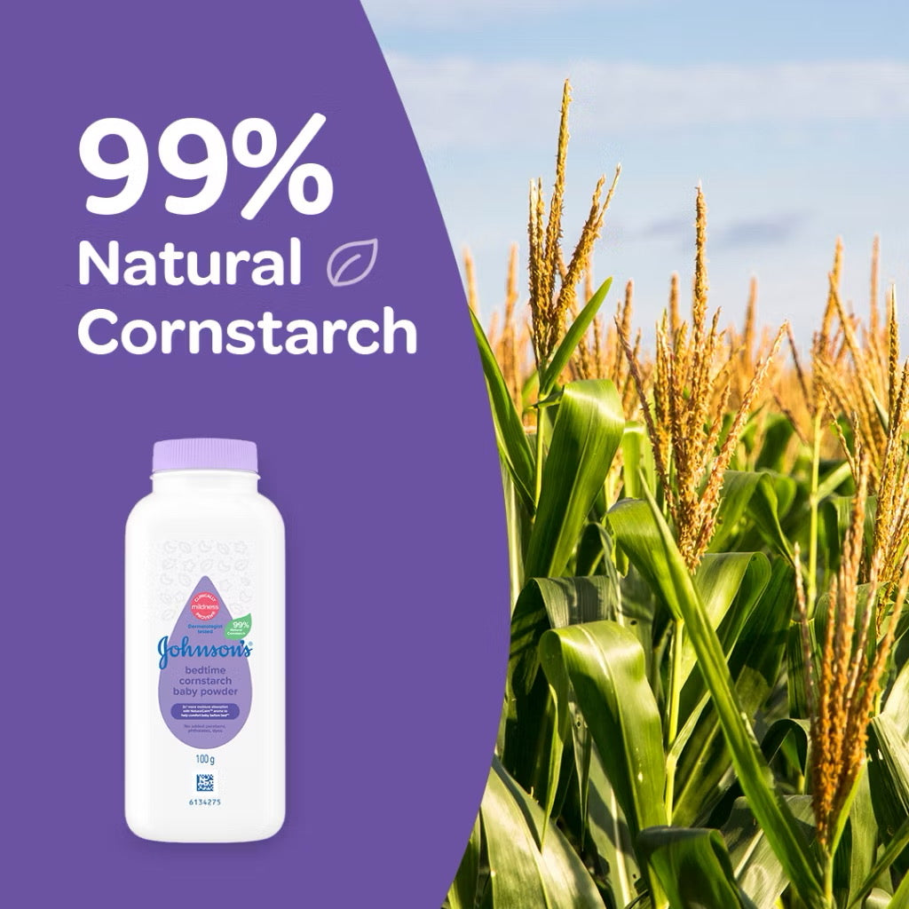 Johnsons Baby Bedtime Cornstarch Powder 100G