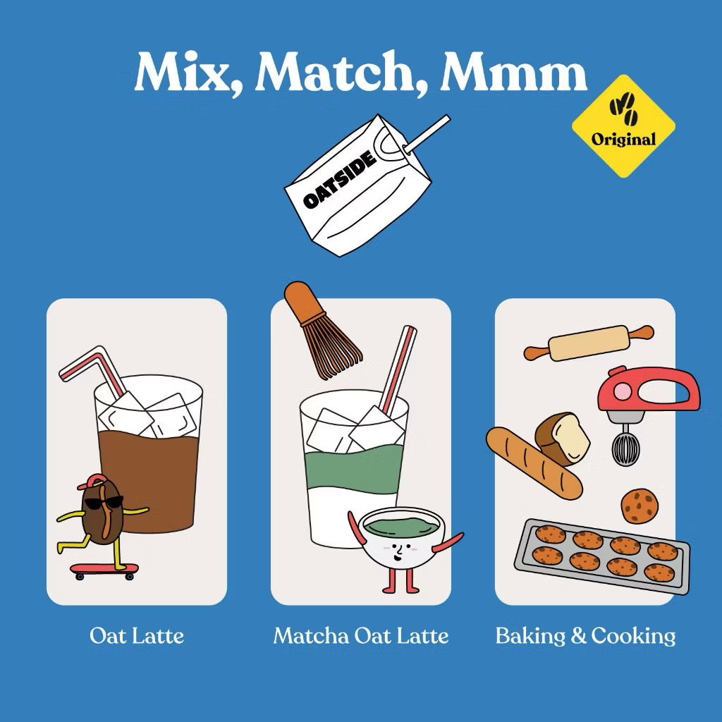 Oatside Oat Milk Barista Blend 200ml (Pack of 3)