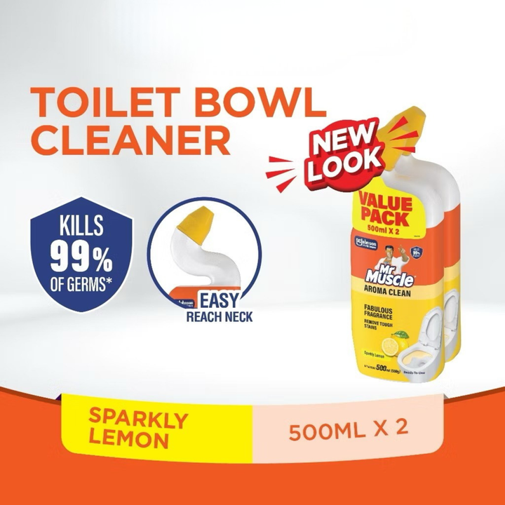 Mr Muscle Multipurpose Toilet & Bathroom Cleaner Citrus (Twin Pack) 500ml X 2