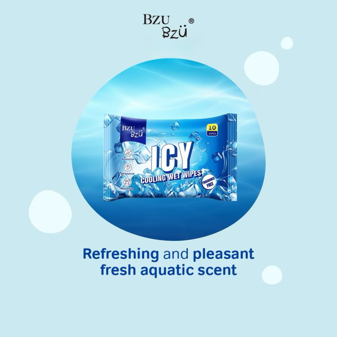 BzuBzu Cooling Wet Wipes 10 Wipes