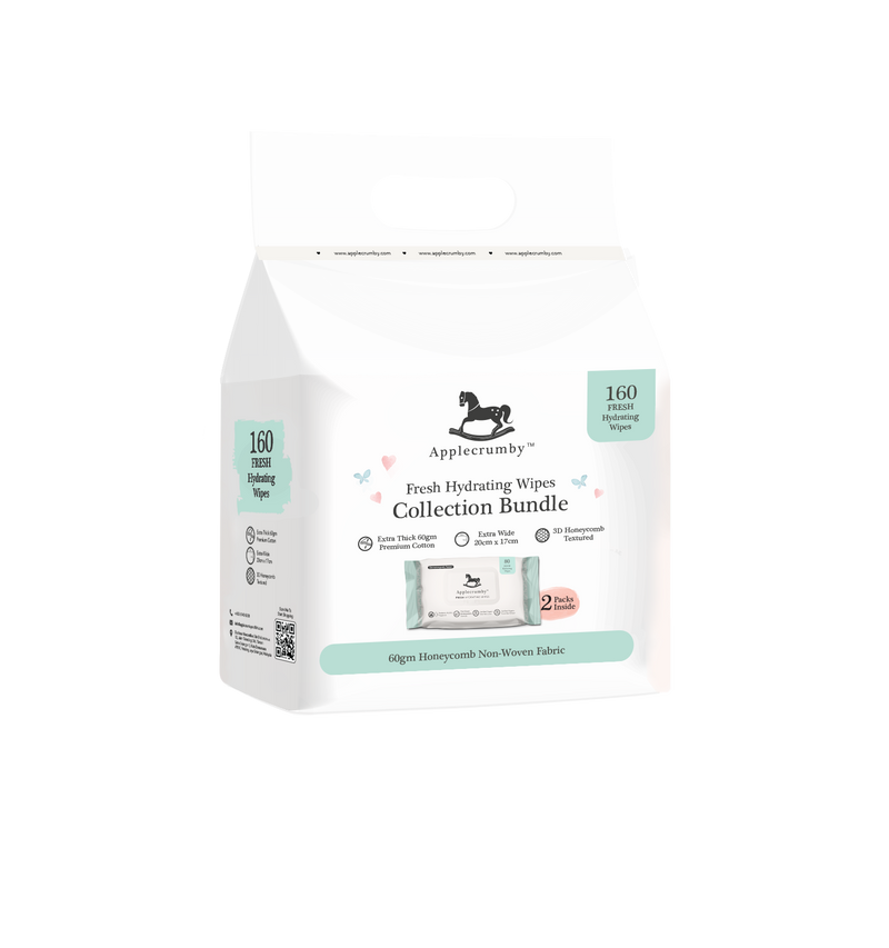 Applecrumby Fresh Hydrating Wipes 80Sx2 Twin Pack