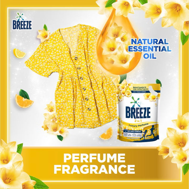 Breeze Liquid Laundry Detergent 1.5kg Refill Pack or Clothes Washing