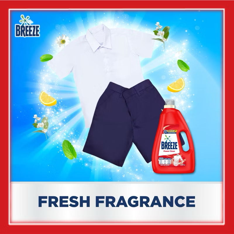 Breeze Liquid Laundry Detergent 1.5kg Refill Pack or Clothes Washing