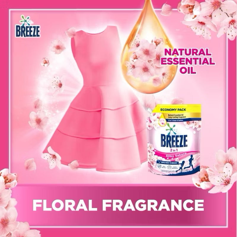 Breeze Liquid Laundry Detergent 1.5kg Refill Pack or Clothes Washing