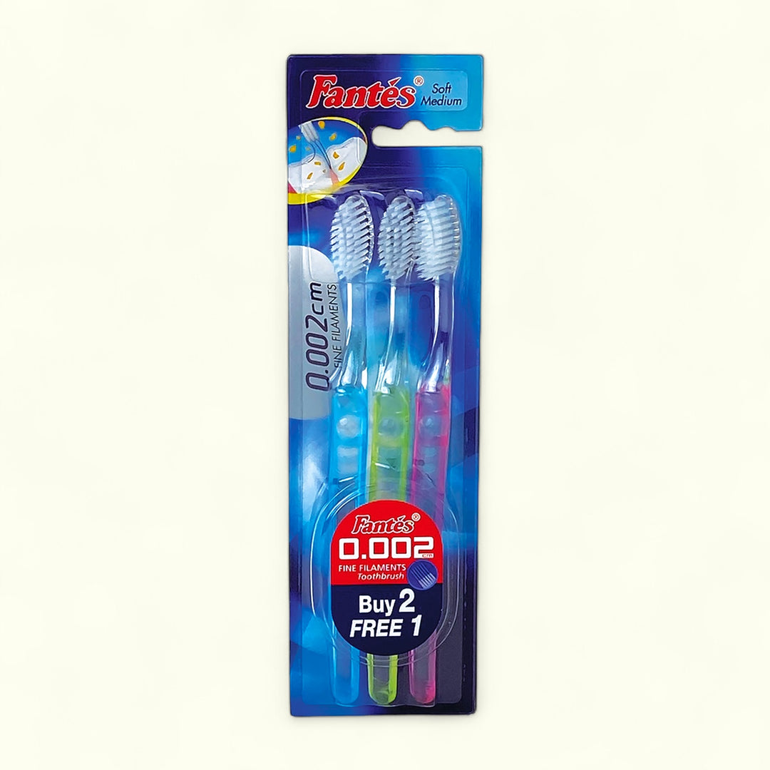 Fantes Toothbrush 0.002Cm Fine Value Pack 3 toothbrushes