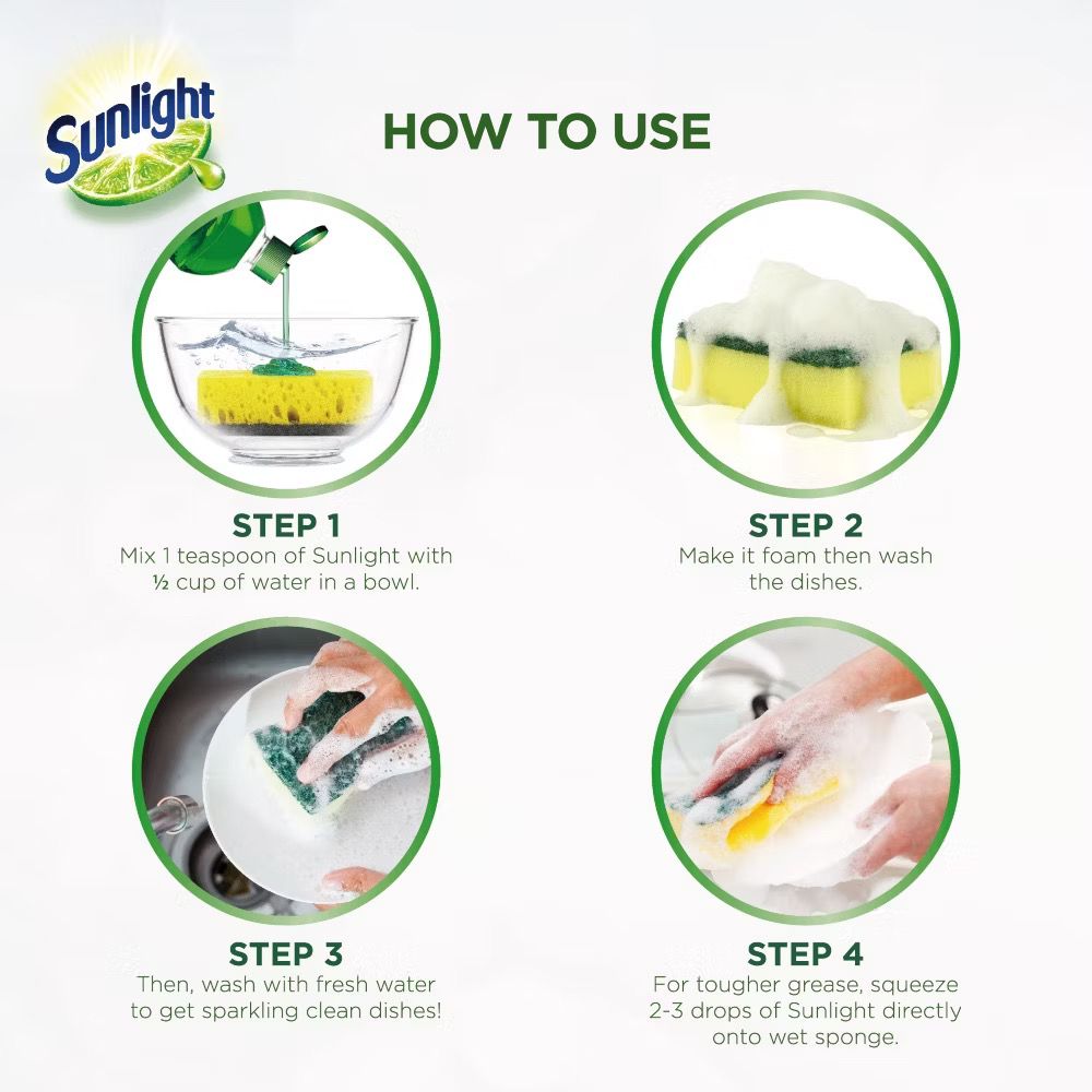 Sunlight Dishwash Liquid 800ML — Concentrated Dishwashing Liquid for Home Use