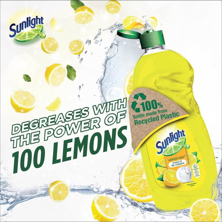Sunlight Dishwash Liquid 800ML — Concentrated Dishwashing Liquid for Home Use