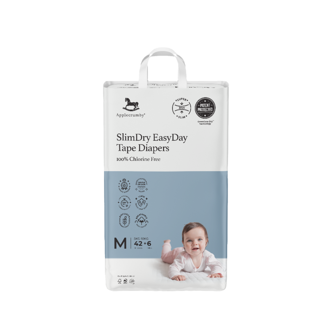 Applecrumby Slimdry Easyday Tape Diapers M42+6 Mega