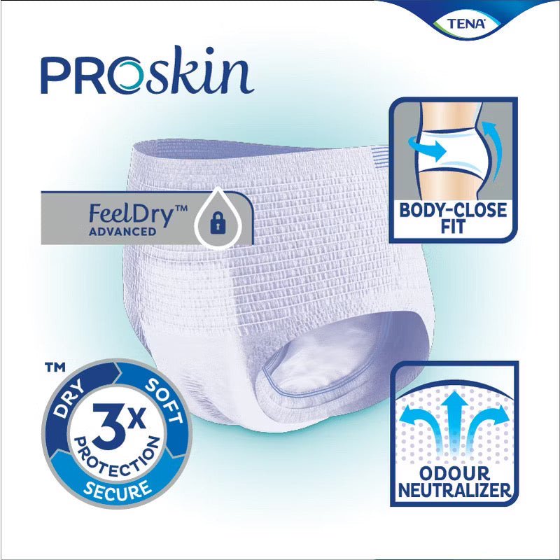 TENA Pants Plus Incontinence Pull-Up Pants for Adults — Premium Protection and Comfort - M9/L8/XL12