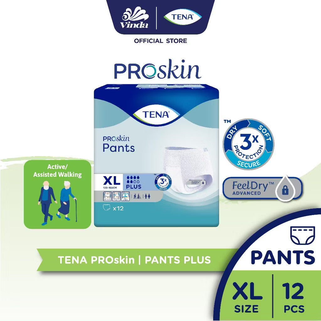 TENA Pants Plus Incontinence Pull-Up Pants for Adults — Premium Protection and Comfort - M9/L8/XL12