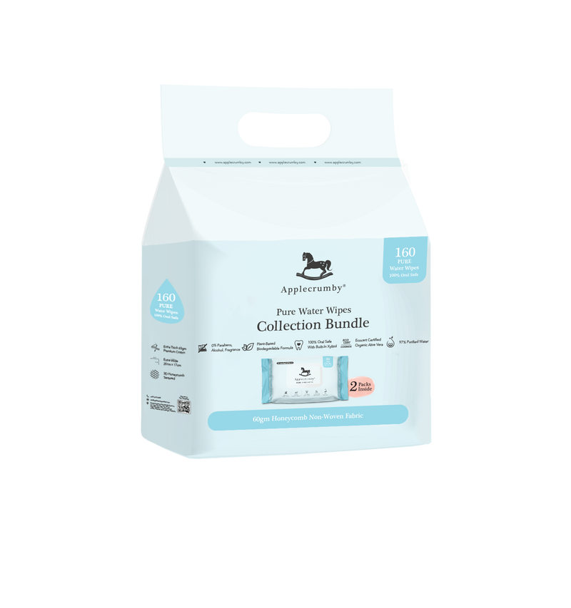 Applecrumby Pure Water Wipes 80Sx2 Twin Pack