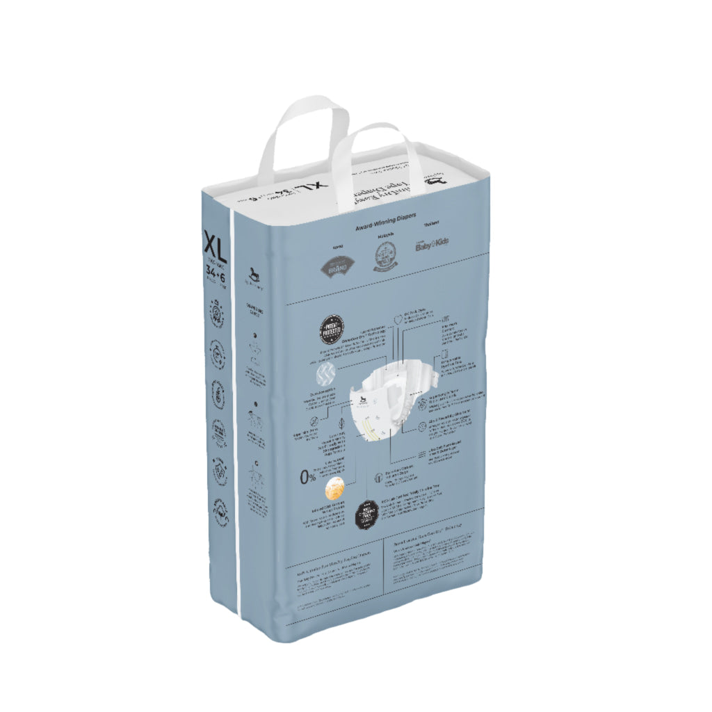 Applecrumby Slimdry Easyday Tape Diapers XL34 + 6 Mega