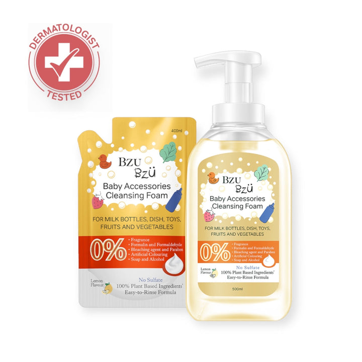BzuBzu Baby Accessories Cleansing Foam 500ML + Refill 400ML
