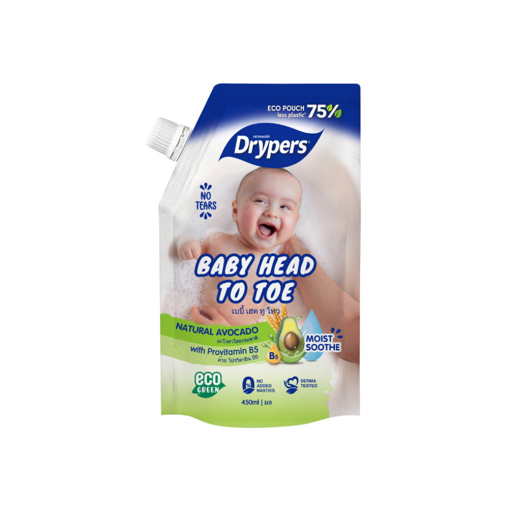 Drypers Baby Head To Toe 450ml Avocado - Baby & Kid - Body