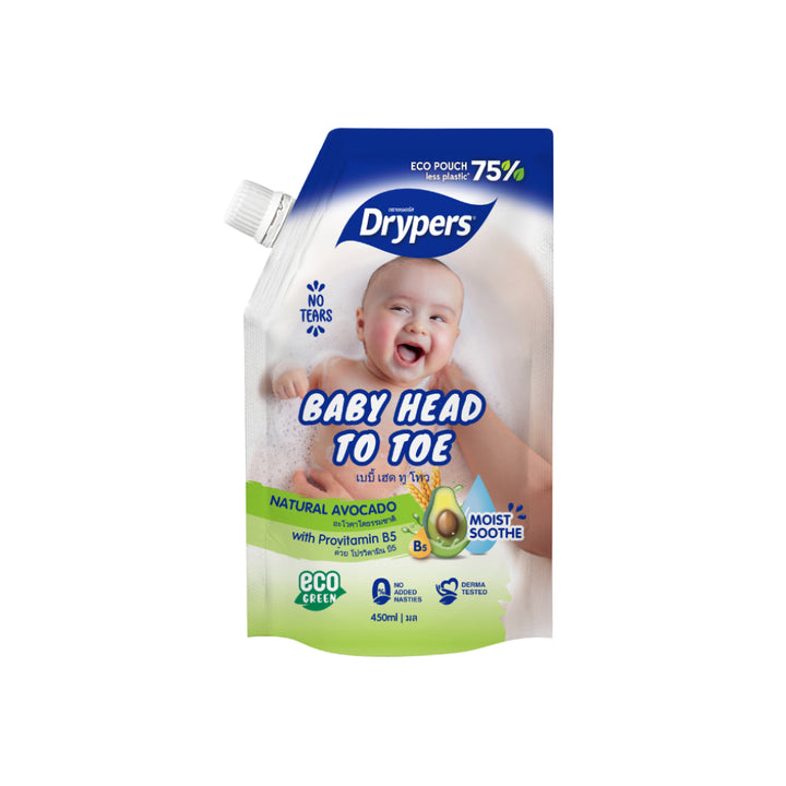 Drypers Baby Head To Toe 450ml Avocado - Baby & Kid - Body