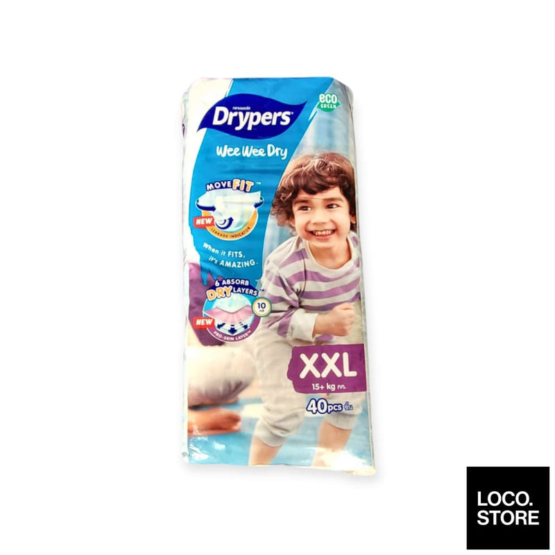 Drypers Wee Wee Dry XXL Mega 40s - Baby & Kid - Diapers