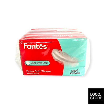 Fantes Extra Soft Tissue Travel Pack 3ply 3 pack x 50 sheets