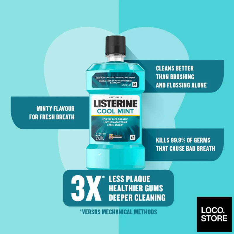 Listerine Cool Mint 750ml Twin Pack - Oral Care - Mouthwash