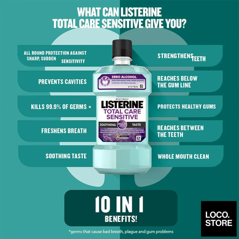 Listerine Mouth Wash Total Care Sensitive 250ml - Oral Care