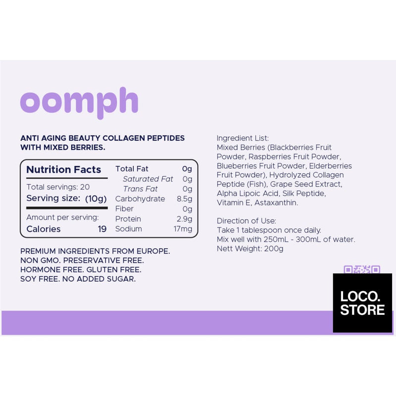 OOMPH Anti Aging Beauty Collagen Peptides with Mixed Berries