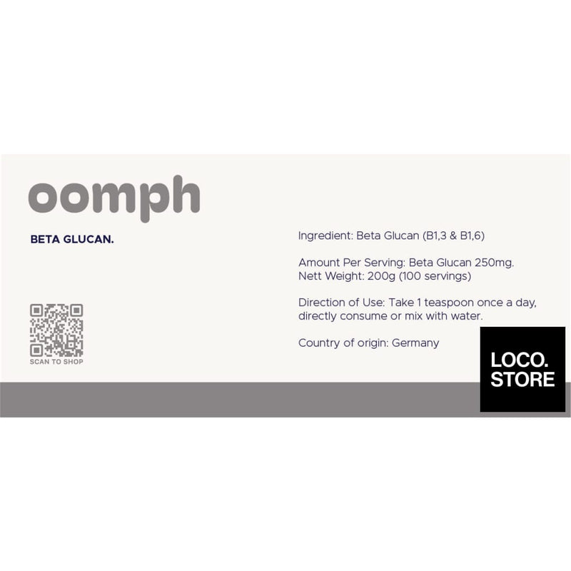 OOMPH Beta Glucan 200g - Nutrition Drinks & Shakes