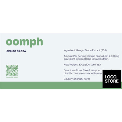OOMPH Ginkgo Biloba 300g - Nutrition Drinks & Shakes