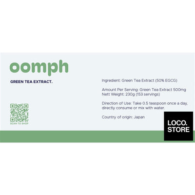 OOMPH Green Tea Extract 200g - Nutrition Drinks & Shakes