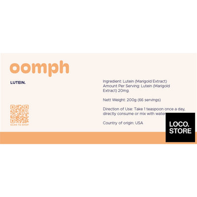 OOMPH Lutein (Marigold Extract) 200g - Nutrition Drinks &