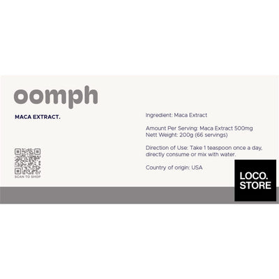 OOMPH Maca Extract 200g - Nutrition Drinks & Shakes