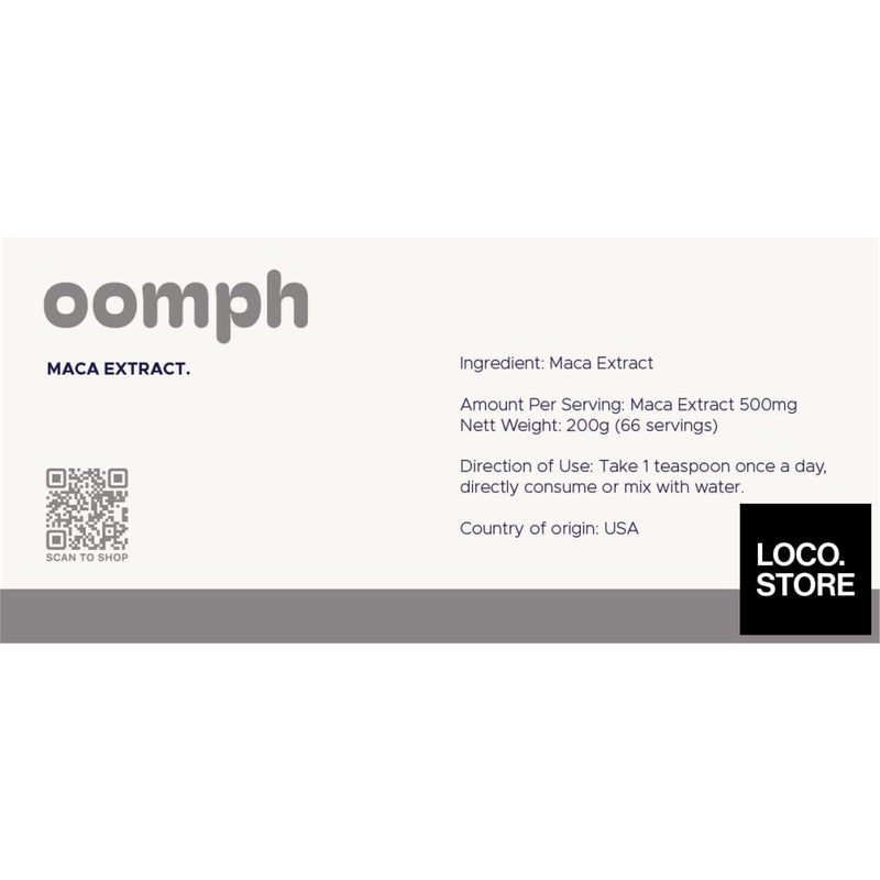 OOMPH Maca Extract 200g - Nutrition Drinks & Shakes