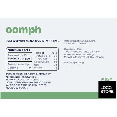 OOMPH Postworkout Amino Booster Drink 200g - Nutrition