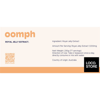 OOMPH Royal Jelly Extract 230g - Nutrition Drinks & Shakes