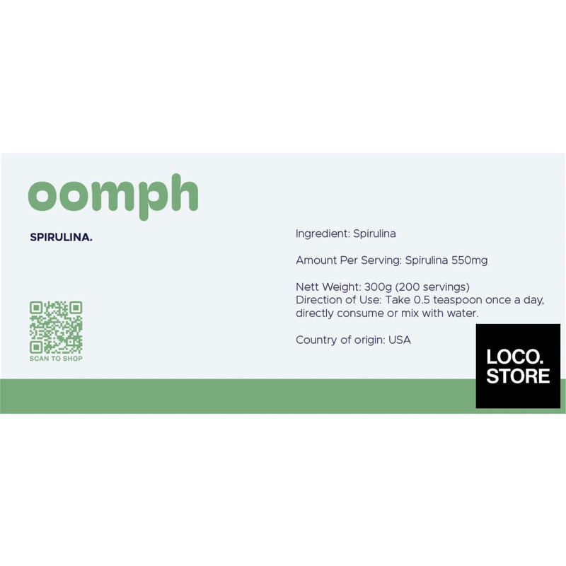OOMPH Spirulina 300g - Nutrition Drinks & Shakes