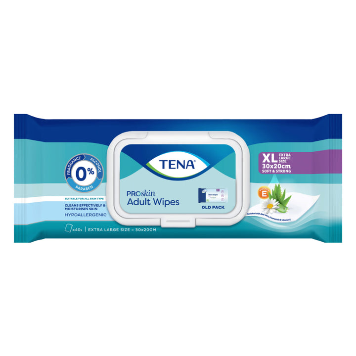 TENA Adult Wet Wipes 40s - Wellness - Adult Diaper &