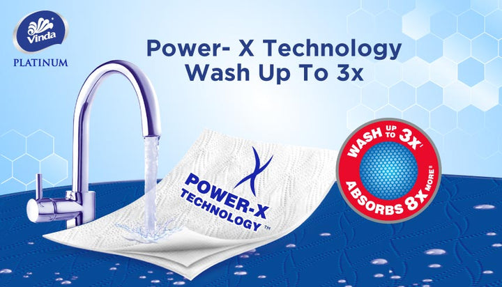 VINDA Platinum Washable Kitchen Rolls 2X75s