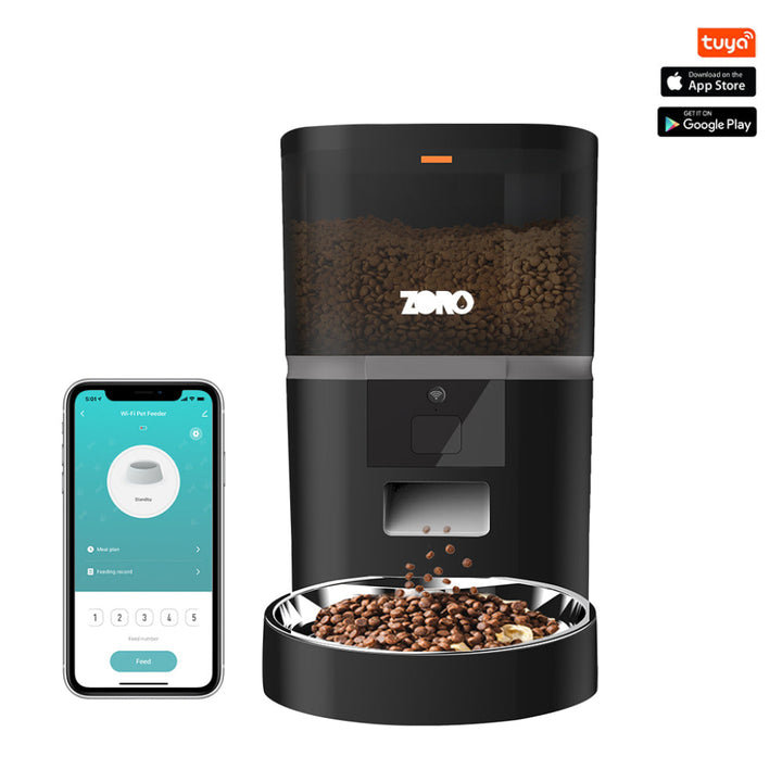Zoro Pantry Automatic Pet Feeder with Wifi - Single Bowl -