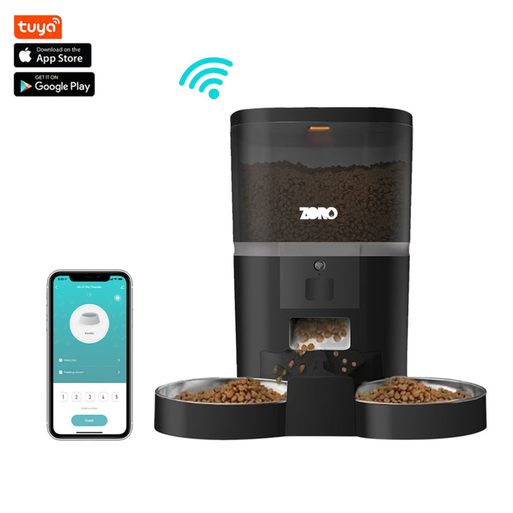 Zoro Pantry Automatic Pet Feeder with Wifi - Double Bowl -